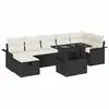 Image de Vidaxl ensemble de canapé de jardin avec coussin 8 pcs noir poly rotin