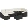 Image de Vidaxl ensemble de canapé de jardin avec coussin 8 pcs noir poly rotin