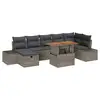 Image de Vidaxl ensemble de canapé de jardin avec coussin 8 pcs gris polyrotin