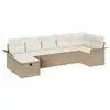 Image de Vidaxl ensemble de canapé de jardin 7 pcs beige poly rotin