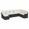 Image de Vidaxl ensemble de canapé de jardin avec coussin 8 pcs noir poly rotin