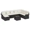 Image de Vidaxl ensemble de canapé de jardin avec coussin 9 pcs noir poly rotin