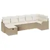 Image de Vidaxl ensemble de canapé de jardin 7 pcs beige poly rotin