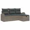 Image de Vidaxl ensemble de canapé de jardin avec coussin 4 pcs gris poly rotin