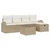 Image de Vidaxl ensemble de canapé de jardin 6 pcs beige poly rotin