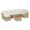 Image de Vidaxl ensemble de canapé de jardin 8 pcs beige poly rotin