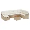 Image de Vidaxl ensemble de canapé de jardin 9 pcs beige poly rotin