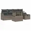 Image de Vidaxl ensemble de canapé de jardin avec coussin 6 pcs gris poly rotin