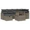 Image de Vidaxl ensemble de canapé de jardin avec coussin 7 pcs gris poly rotin