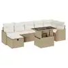 Image de Vidaxl ensemble de canapé de jardin 8 pcs beige poly rotin