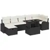 Image de Vidaxl ensemble de canapé de jardin avec coussin 8 pcs noir poly rotin