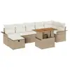 Image de Vidaxl ensemble de canapé de jardin 8 pcs beige polyrotin