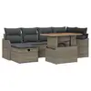 Image de Vidaxl ensemble de canapé de jardin 7 pcs gris polyrotin