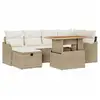 Image de Vidaxl ensemble de canapé de jardin 7 pcs beige polyrotin