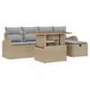 Image de Vidaxl ensemble de canapé de jardin 6 pcs beige polyrotin