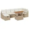 Image de Vidaxl ensemble de canapé de jardin 8 pcs beige polyrotin