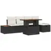 Image de Vidaxl ensemble de canapé de jardin 6 pcs noir polyrotin