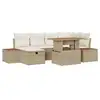 Image de Vidaxl ensemble de canapé de jardin 7 pcs beige polyrotin