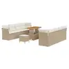 Image de Vidaxl ensemble de canapé de jardin 11 pcs beige polyrotin