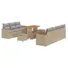Image de Vidaxl ensemble de canapé de jardin 10 pcs beige polyrotin