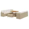 Image de Vidaxl ensemble de canapé de jardin 11 pcs beige polyrotin