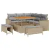Image de Vidaxl ensemble de canapé de jardin 8 pcs beige polyrotin
