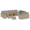 Image de Vidaxl ensemble de canapé de jardin 13 pcs beige polyrotin