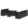 Image de Vidaxl ensemble de canapé de jardin 10 pcs noir polyrotin