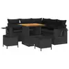 Image de Vidaxl ensemble de canapé de jardin avec coussin 8 pcs noir polyrotin