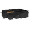 Image de Vidaxl ensemble de canapé de jardin 13 pcs noir polyrotin