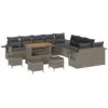Image de Vidaxl ensemble de canapé de jardin 14 pcs gris polyrotin