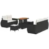 Image de Vidaxl ensemble de canapé de jardin 8 pcs noir polyrotin