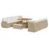 Image de Vidaxl ensemble de canapé de jardin 11 pcs beige polyrotin
