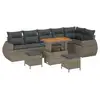 Image de Vidaxl ensemble de canapé de jardin 9 pcs gris polyrotin