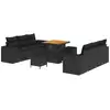 Image de Vidaxl ensemble de canapé de jardin avec coussin 9 pcs noir poly rotin
