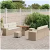 Image de Vidaxl ensemble de canapé de jardin 9 pcs beige poly rotin