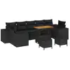 Image de Vidaxl ensemble de canapé de jardin 10 pcs noir polyrotin
