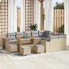 Image de vidaXL Ensemble de canapé de jardin 13 pcs Beige polyrotin 3362052