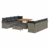 Image de Vidaxl ensemble de canapé de jardin avec coussin 11 pcs gris polyrotin