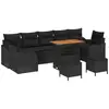 Image de Vidaxl ensemble de canapé de jardin avec coussin 10 pcs noir polyrotin