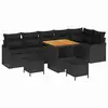 Image de Vidaxl ensemble de canapé de jardin avec coussin 9 pcs noir polyrotin