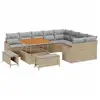 Image de Vidaxl ensemble de canapé de jardin 12 pcs beige polyrotin