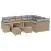 Image de Vidaxl ensemble de canapé de jardin 13 pcs beige polyrotin