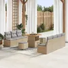Image de vidaXL Ensemble de canapé de jardin 10 pcs Beige polyrotin 3362487