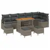 Image de Vidaxl ensemble de canapé de jardin 10 pcs gris poly rotin