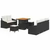Image de Vidaxl ensemble de canapé de jardin avec coussin 8 pcs noir polyrotin
