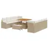 Image de Vidaxl ensemble de canapé de jardin 11 pcs beige polyrotin