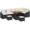 Image de Vidaxl ensemble de canapé de jardin avec coussin 9 pcs noir polyrotin