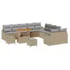 Image de Vidaxl ensemble de canapé de jardin 13 pcs beige polyrotin