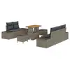 Image de Vidaxl ensemble de canapé de jardin avec coussin 8 pcs gris polyrotin